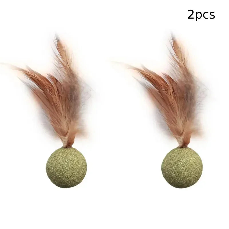 Pet Catnip Toys Edible Catnip Ball Healthy Cat Mint Cats Household Chasing Game Toy Products Cleaning Teeth Pet Toy Supplies