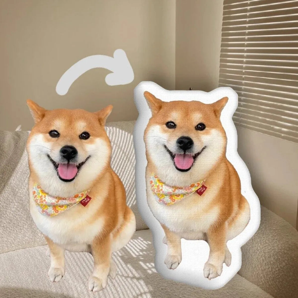 Custom Ugly Cat Dog Zany 3D Shape Pillow Personalized Pet Pillow from Photo Pet Loss Memorial Gift Stuffed Toys Dolls