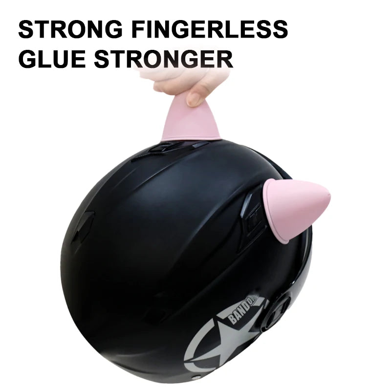 BLALION 2pcs Helmet Cat Ears Decoration Motorcycle Electric Car Driving Styling Cute Cat Ears Stickers Decor Helmet Accessories
