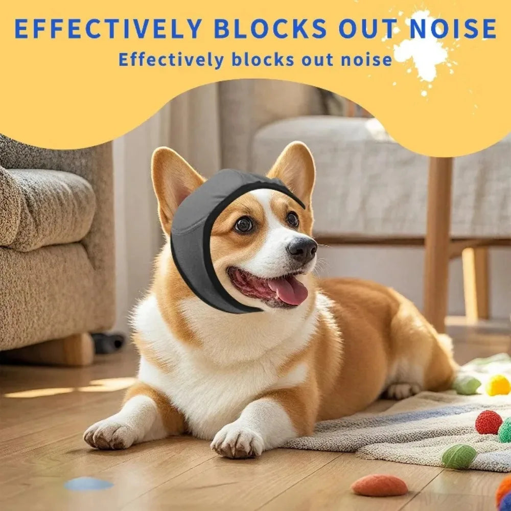 1pc Pet Grooming Hood, Dog Calming Cap Ear Cover, Anti-Scratch & Noise Reduction Head Wrap for Bathing, Drying Hair