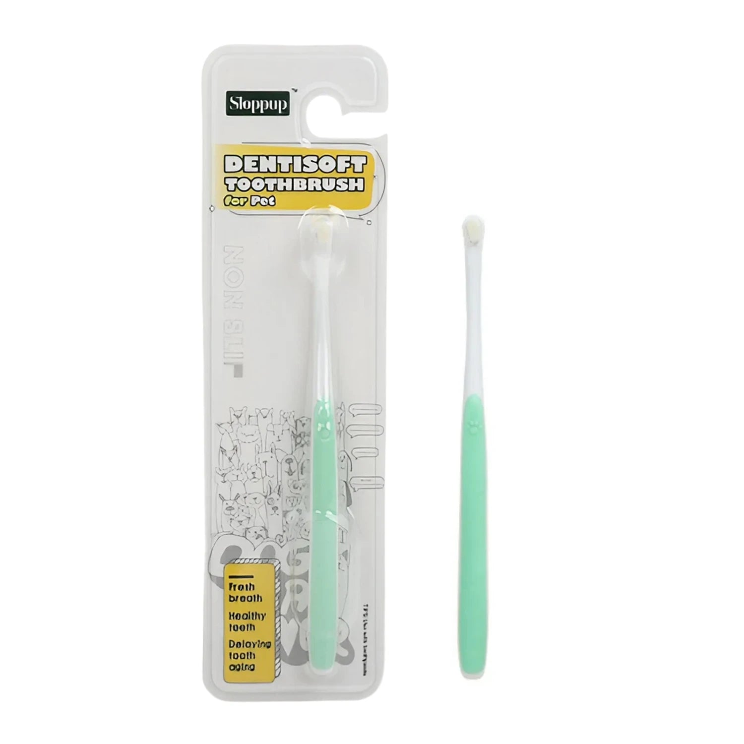 Dog Toothbrush Dog Teeth Cleaning Soft Hair Toothbrush for Dogs Oral Cleaning Comfortable Handle Dogs Teeth Brush Pet Products