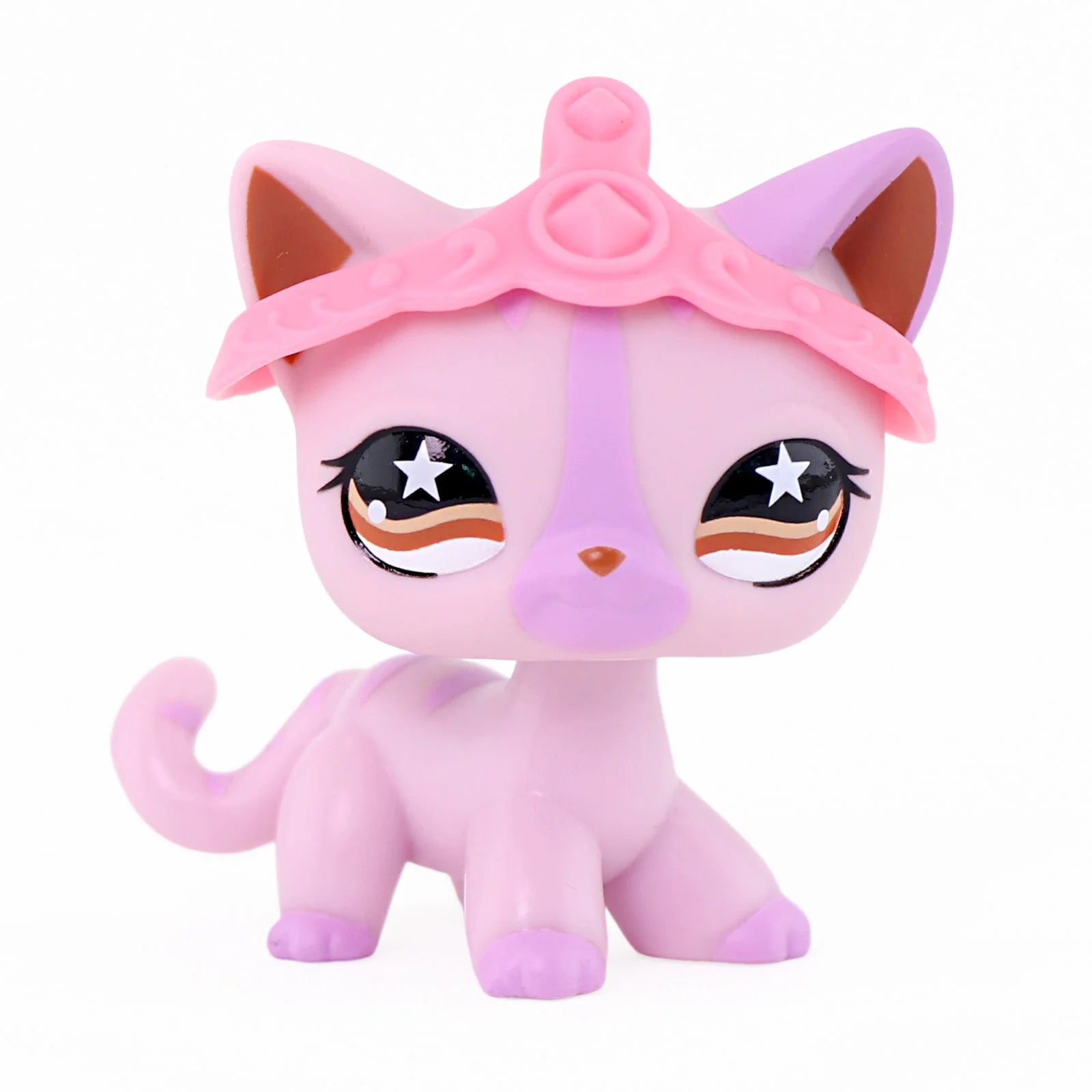 LPS Mini Pet Shop Pet Bobble Head Toy Rare Yellow Short Hair Cat Collectible Gift for Child Cute Animal Toys