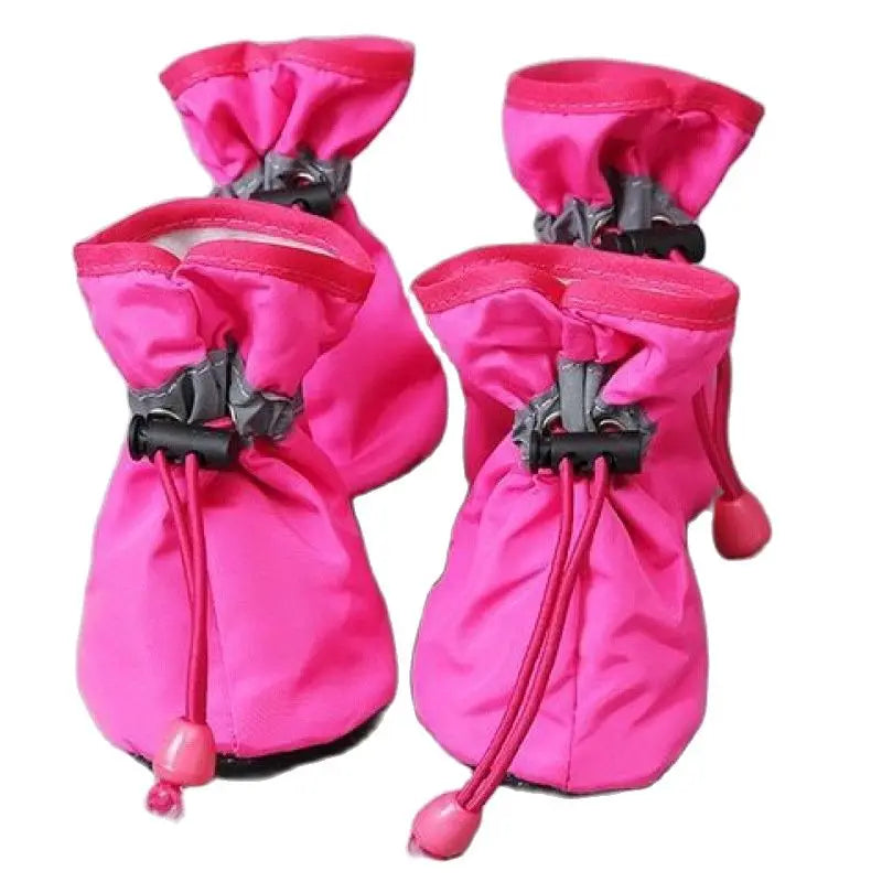 4 PCS Set of Waterproof Pet Dog Shoes, Anti Slip Soft Soled Rain Boots, Kitten Dog Shoes, Puppy Boots, Paw Accessory