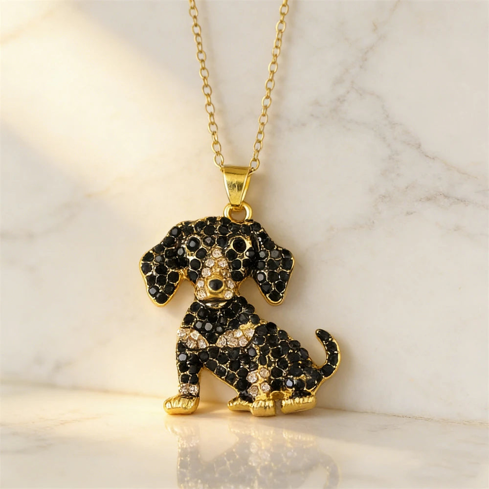 Exquisite Cute Beagle Pendant Necklace for Women Elegant Pet Puppy Jewelry Animal Accessories Memorial Gift for Dog Lovers
