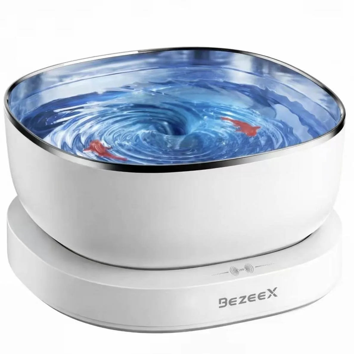 InnovatiMagnetic Drive Wireless Cat Water Fountain 100 Days Long Battery Life Ultra Quiet Filter-Free Suspension Pet Water Bowl