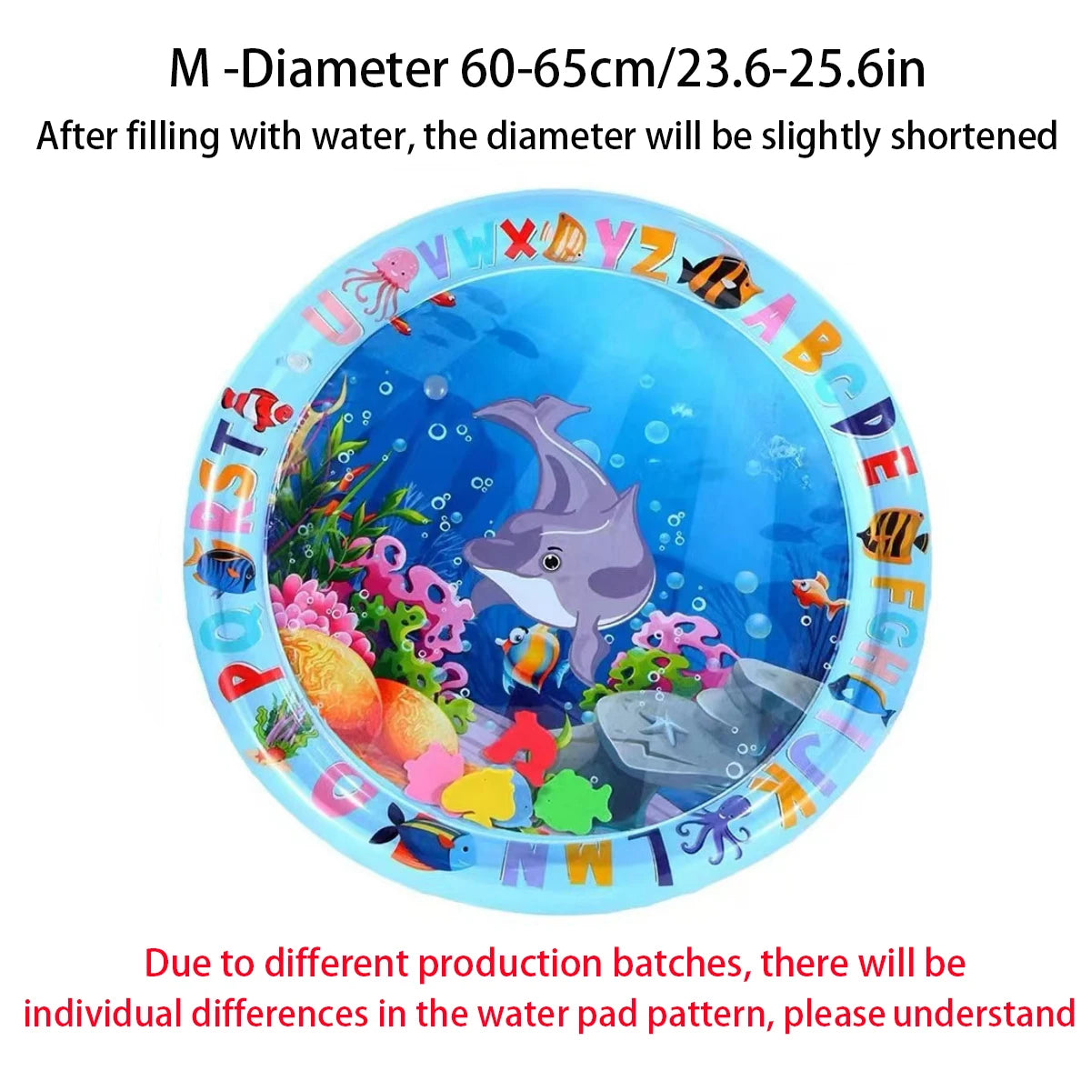 Summer Pet Cooling Mat，Thickened Inflatable Water Mat For Cat And Dog Pet Playmat With Fish Sea Ocean Theme Sensory Toy Water