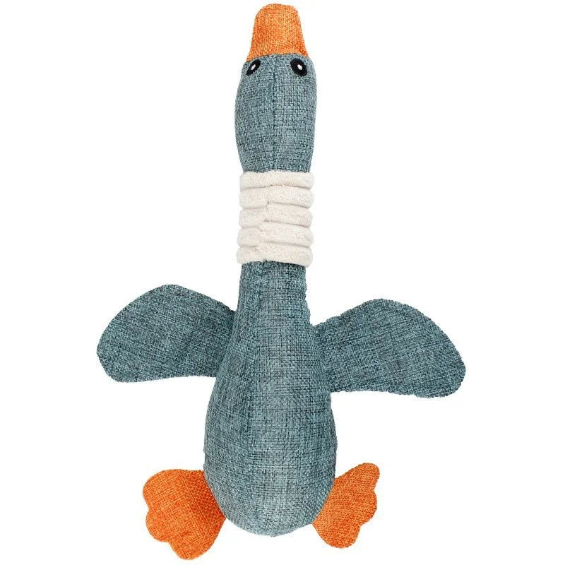 Cartoon Plush Pet Dog Toy Bite Resistant Decompression Duck Piglet Elephant Shapes with Cute Sounds for Cats And Dogs