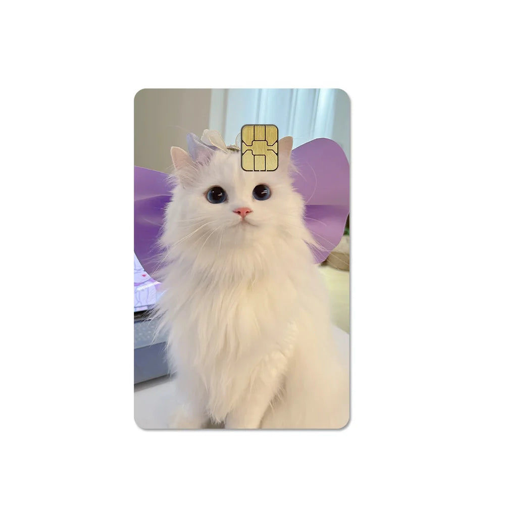 Cute Pet Puppy Kitten Lamb Credit Debit Card Sticker Bread Dog Bus Pass DIY Waterproof Small Chip Film Sticker Decoration Gift