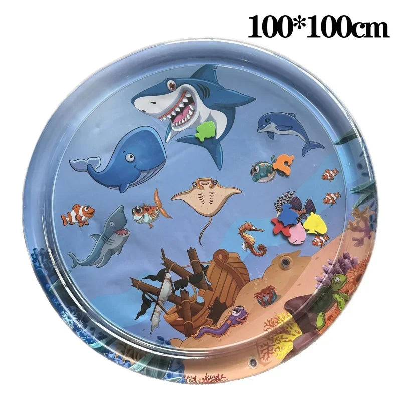 Pet Water Mat Cat Inflatable Play Mat Thickened Baby Crawling Mat Promote Baby Exercise Sea Life Swimming Ring Pet Products