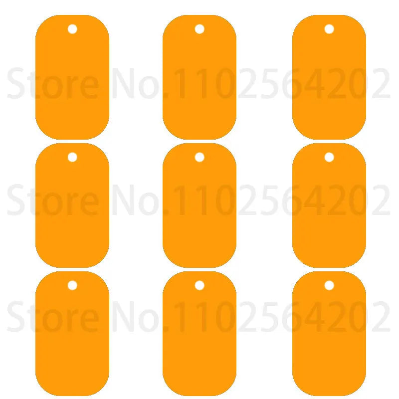 Number Tag Rectangular Aluminum Dog Plate Personalized Customized Keyring Club ID Card Anti-lost Series Keychain
