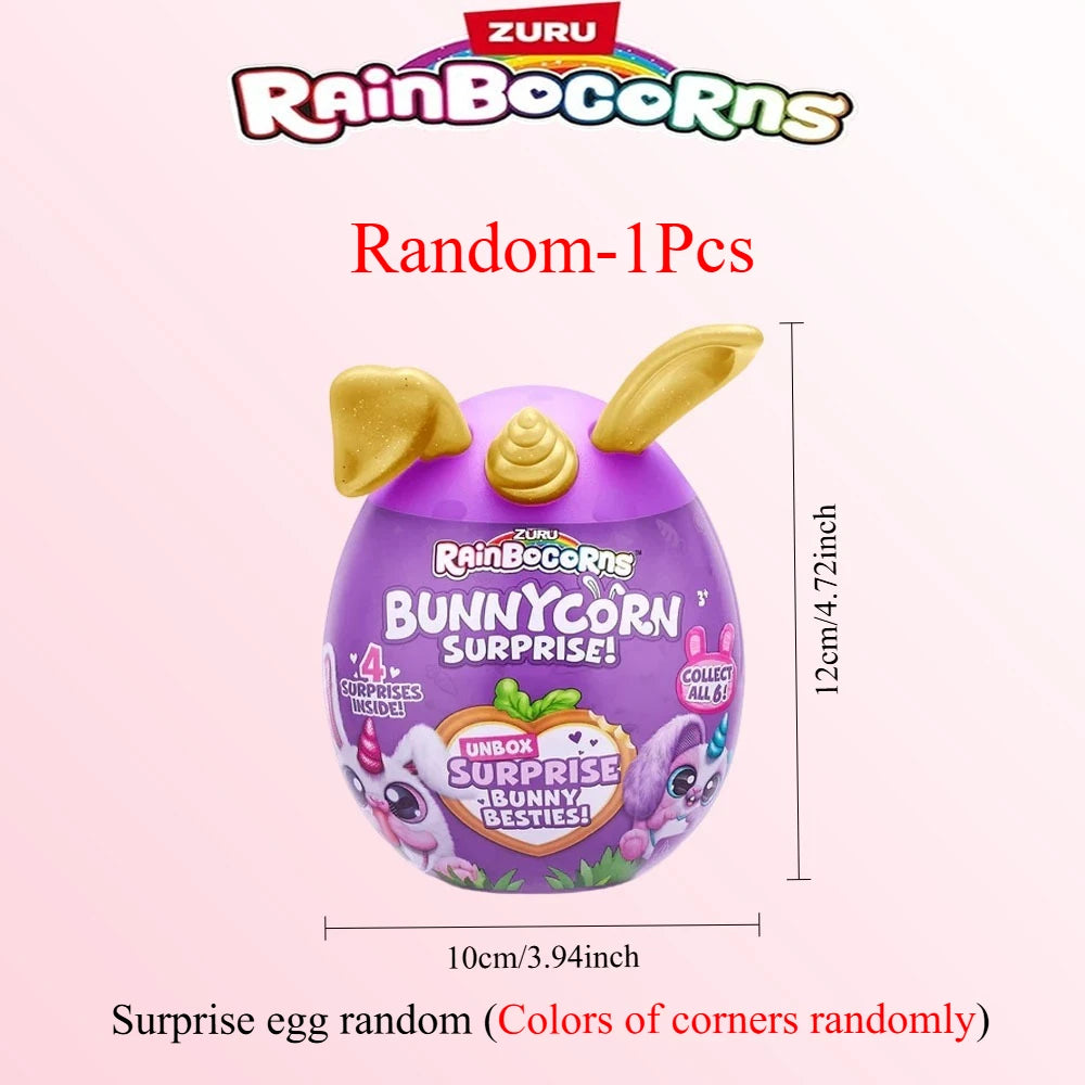 ZURU Rainbocorns Plush Toy Surprise Egg Blind Box Puppycorn Bunny Collectible Doll for Gift Fairycorn Pets Alive