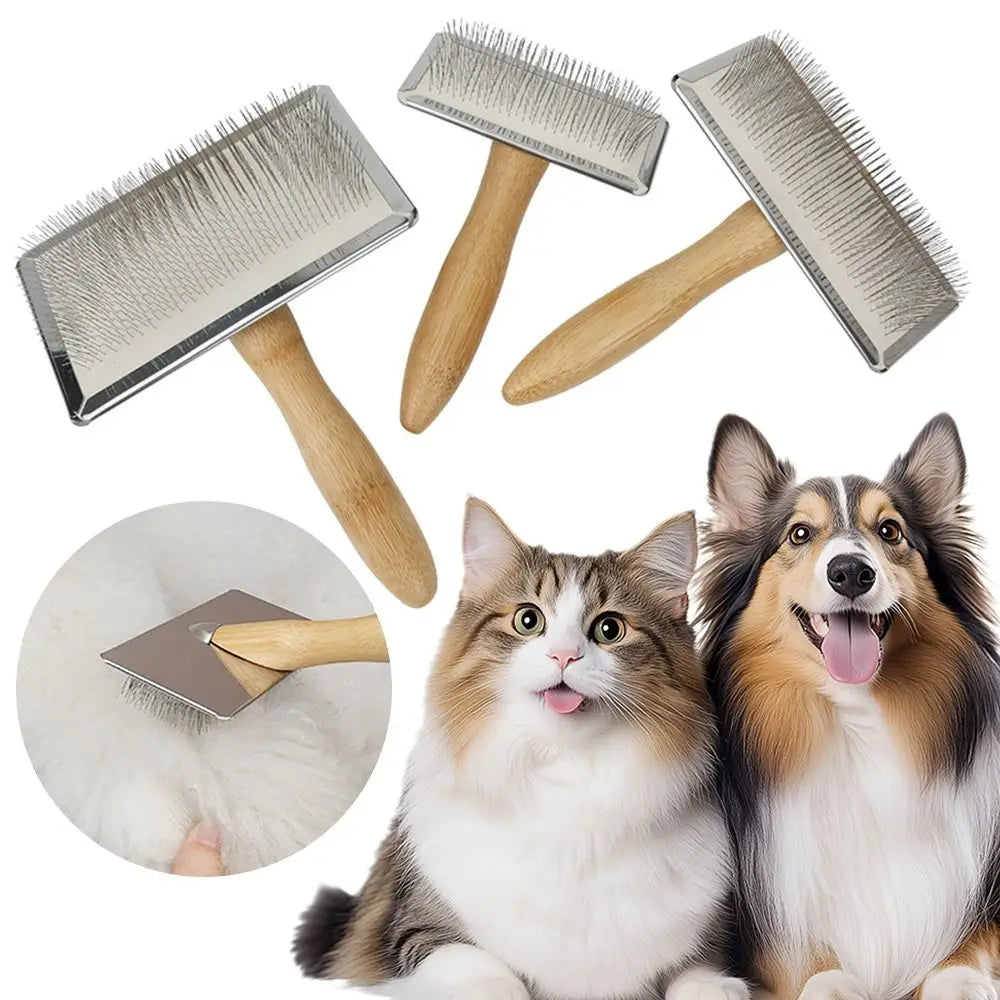 Portable Metal Pet Hair Remover Comb Ergonomic Handle Pet Massage Cat Comb Durable Slicker Brush Pet Products