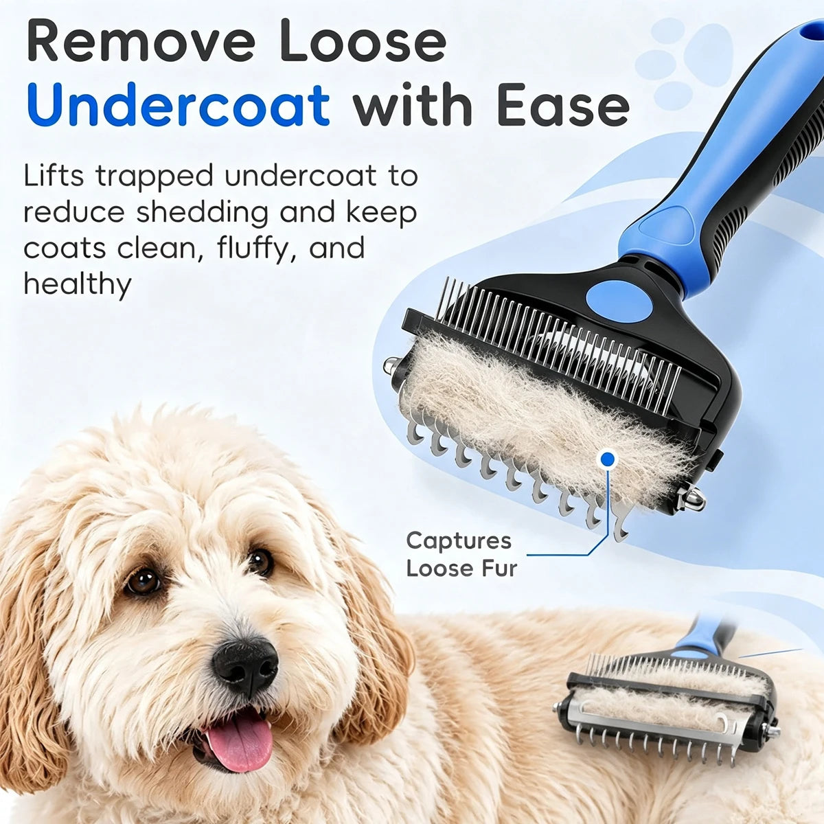 3-in-1 Pet Grooming Brush Hairy Dog Combing the Hair Remover Removal Comb Long-haired Short Supplies Canine Hairdressing Brushes