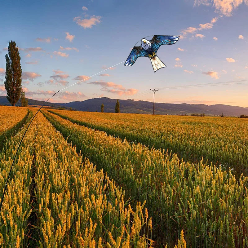 Outdoor Toys 47 Inch  Bird Scaring Eagle Kite  Without Rod Good Flying For Garden/Orchard/ Farm