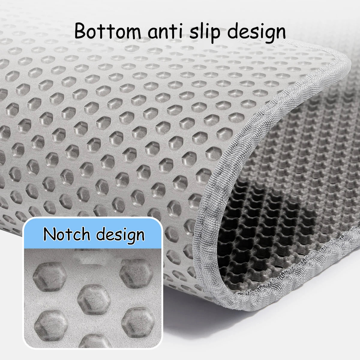 60CMX90CM Cat Litter Mat Waterproof Double Layer Pet Litter Box Mat Pet Toilet Cat Mat Nonslip Sand Cat Washable Mat Pet Clean