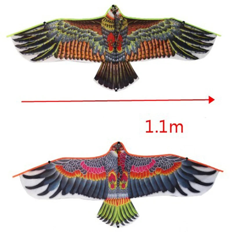 1pc/1pc+line New 1.1m Eagle Kite Children Flying Bird Kites Outdoor Toys
