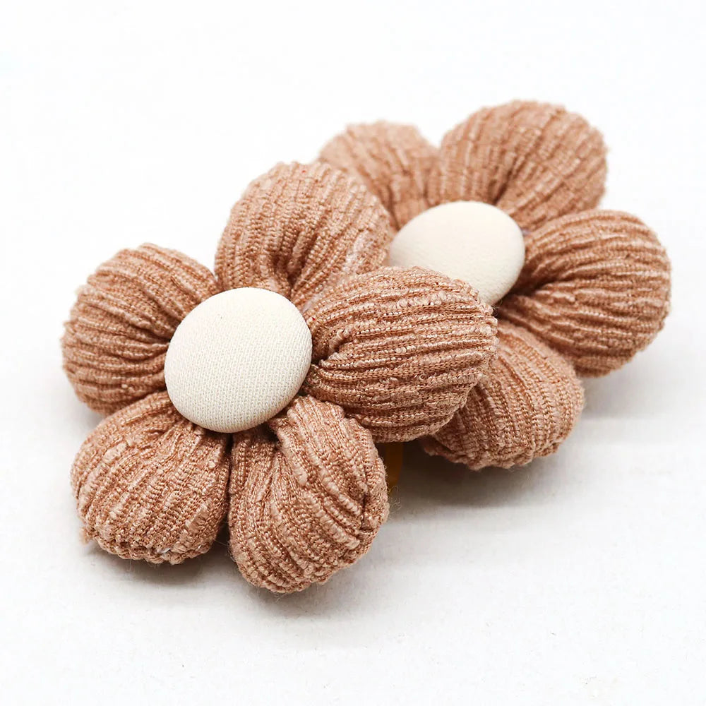 20PCS Pet Bows Flowers Shape Hair Accessories Handmade Dog Bows With Rubber Bands Bowknot For Dogs Pet Grooming Products