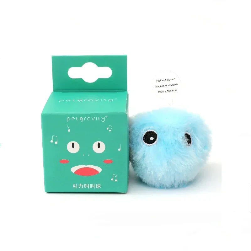 Training Toy Interactive Ball Smart Cat Toys Plush Electric Catnip Kitten Touch Sounding Pet Product Squeak Toy Ball