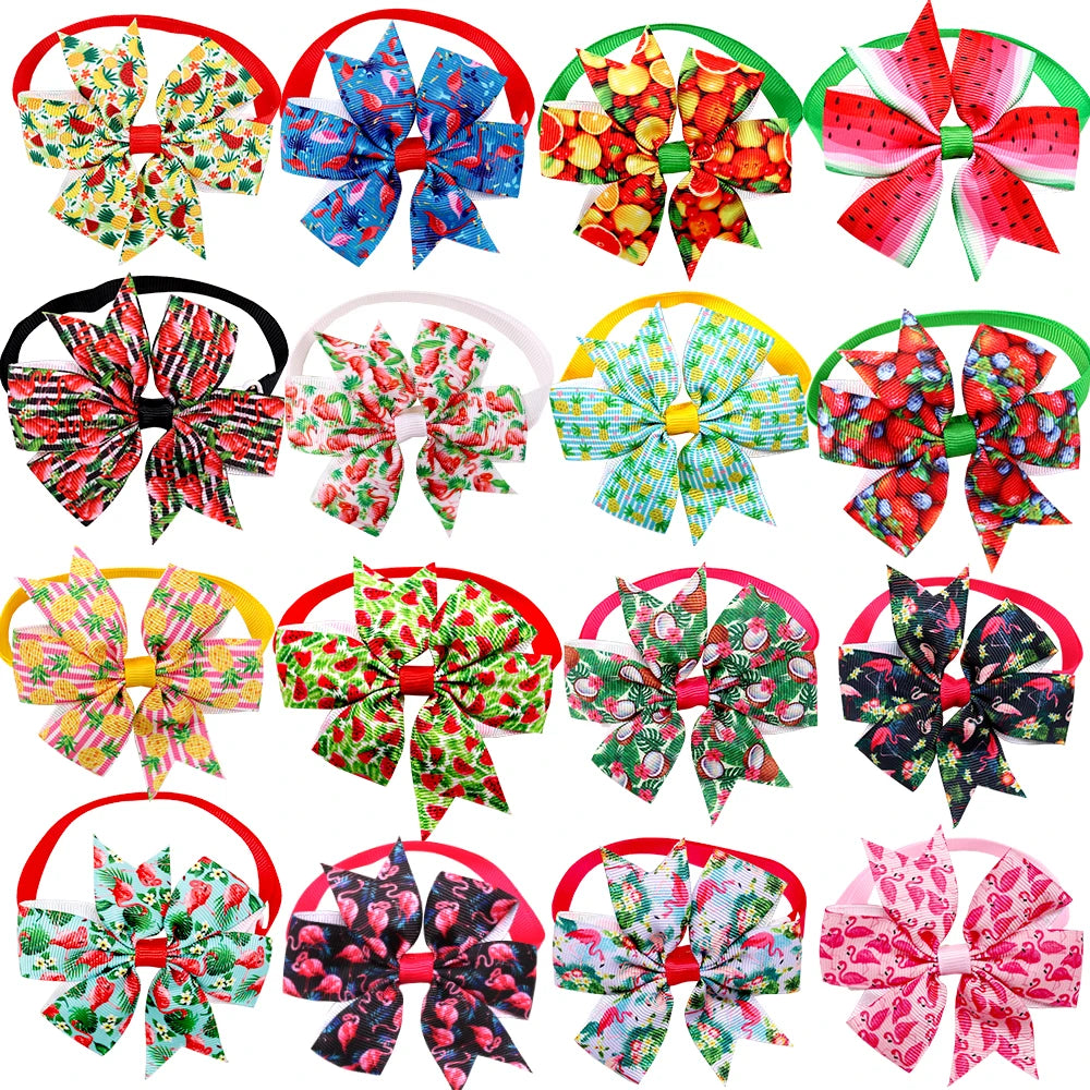 Handmade Bulk Pet Dog Bow Tie Bright Dogs Pets Accessories Cute Pet Dog Bowties Dog Grooming Products Pet Shop Dog Supplies