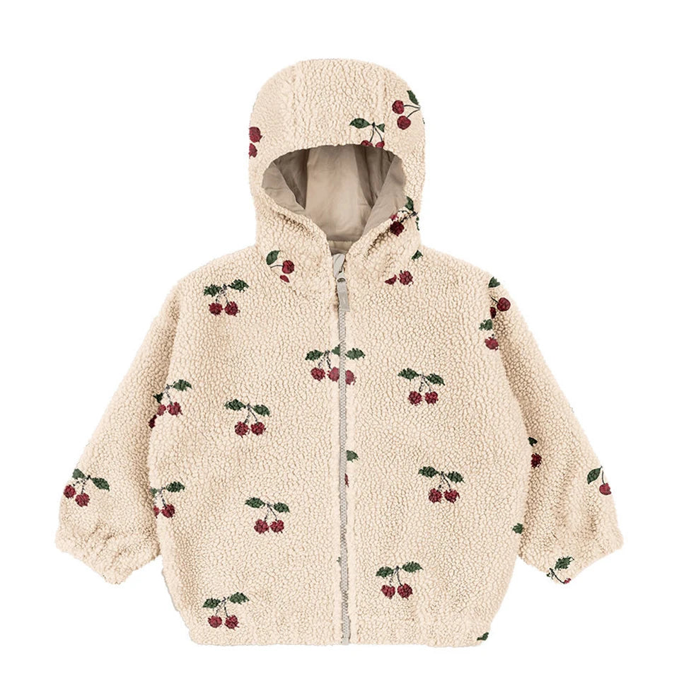 2025 Autumn KS Toddler Girls Lambswool Cats Jacket Boys Cartoon Cotton Fleece Outwear Coat Kid Winter Clothes Child Beetle Coats