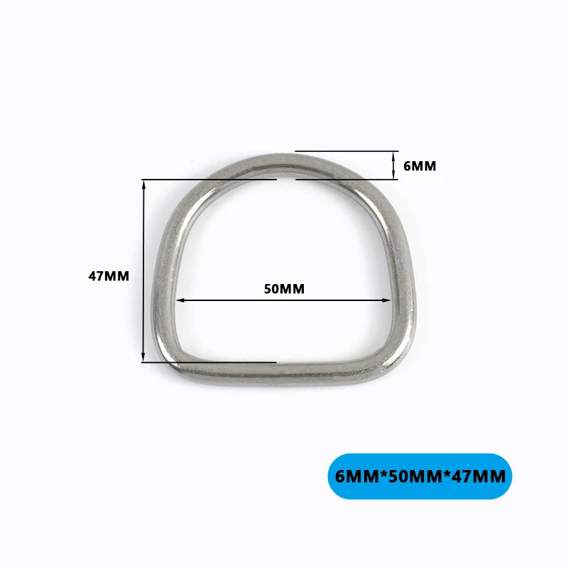 4/5/10Pcs 304 Stainless Steel D-Ring Buckles for Backpack Straps Webbing Belts Pet Dog Collars DIY Bags Hardware Accessories