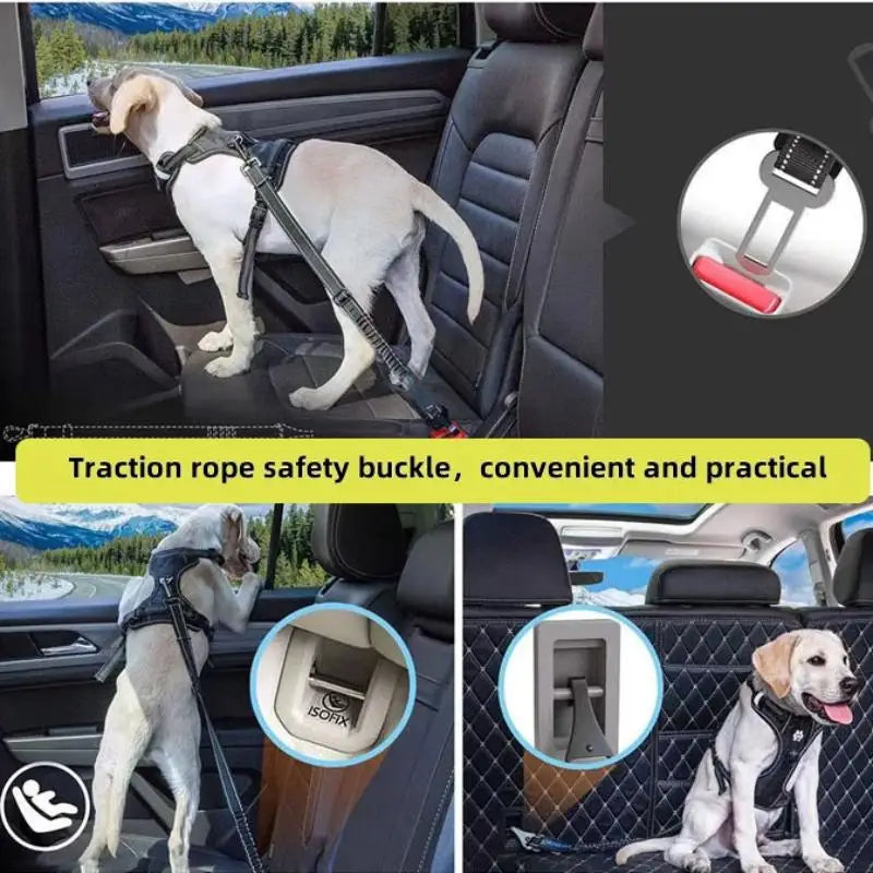 4Pcs Metal Pet Seat Belt Clip Heavy Duty Rustproof Scratch Resistant Buckle Lock for Vehicle Pet Leash Securement Car Accessorie