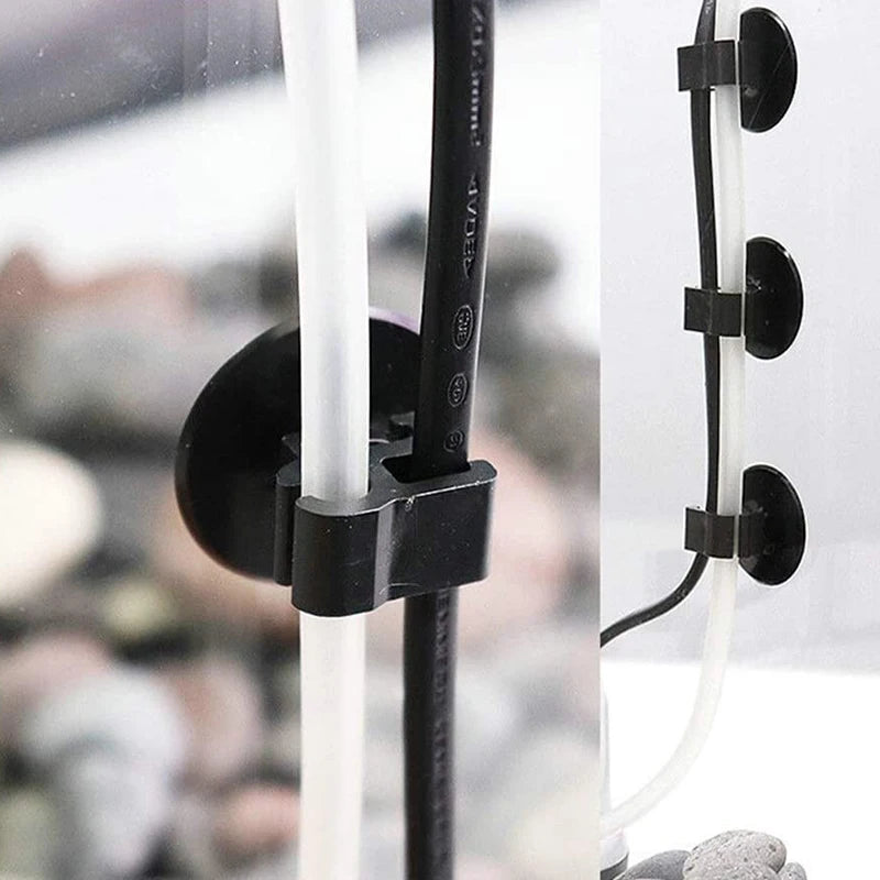 5Pcs Aquarium Suction Cup Clip Fish Tank Oxygen Tube Hose Pump Power Cord Buckle Wire Finisher Suction Cups Aquarium Accessories