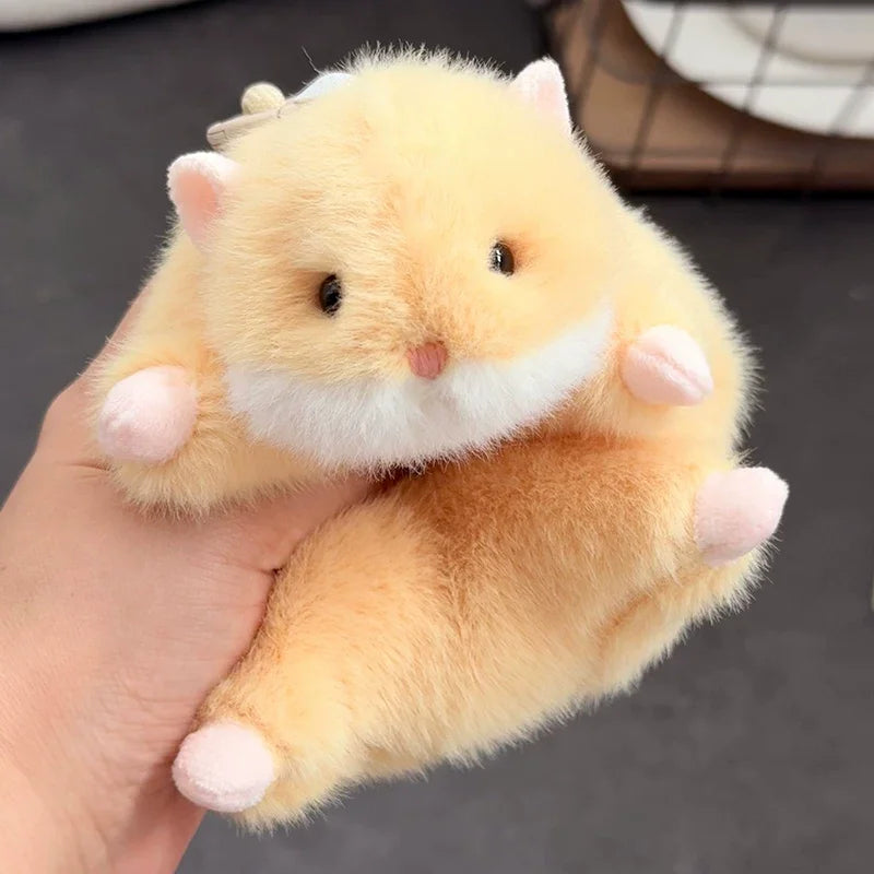 New Products In Stock Cute Golden Bear Little Hamster Plush Toy Cartoon Cute Pet Keychain Bag Pendant Style To Good Friends