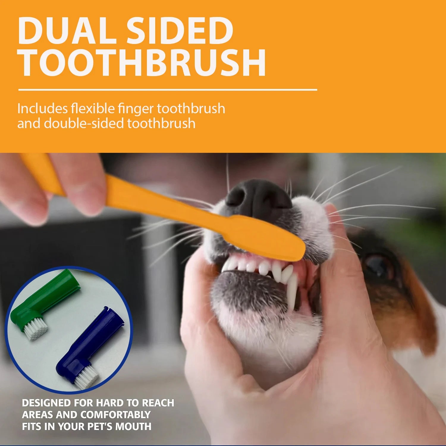 Pet Cleaning Tools Kit Dog Gum Care Products Kit Reduces Plaque & Tartar Buildup for Pet Universal Toothpaste Toothbrush Set