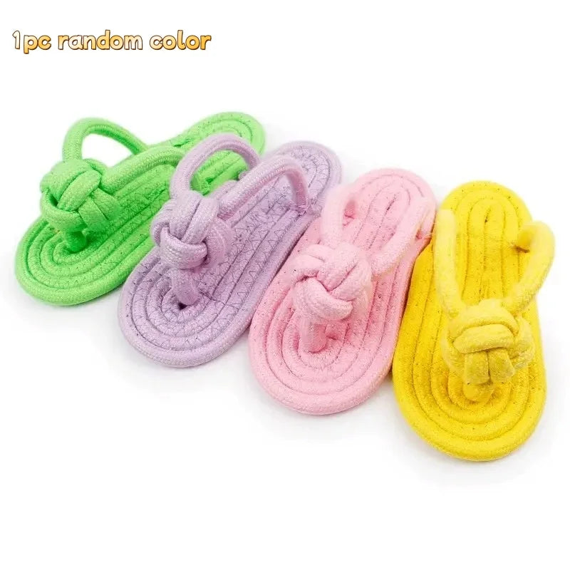 Interactive Pet Chewing Toy Cotton Slipper Rope for Small to Large Dogs Dental Health Molar Chew Toy Dog Accessory for Training
