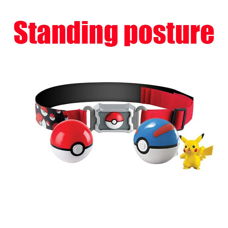 Pokemon Belt Ball Toys Kawaii Pet Elf Pikachu Squirtle Bulbasaur Cosplay Battle Competitive Game Pocket Monster Pocket Ball
