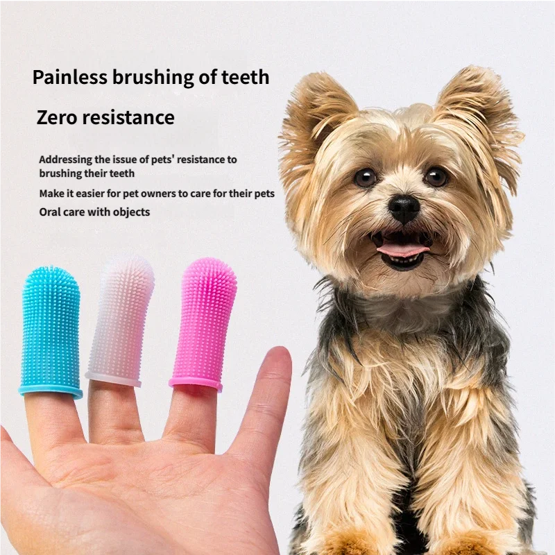 Pet Supplies, Dog & Cat Finger Toothbrush, Ultra Soft Teeth Cleaning Silicone Toothbrush Tool, Universal Cleaning Product for Do