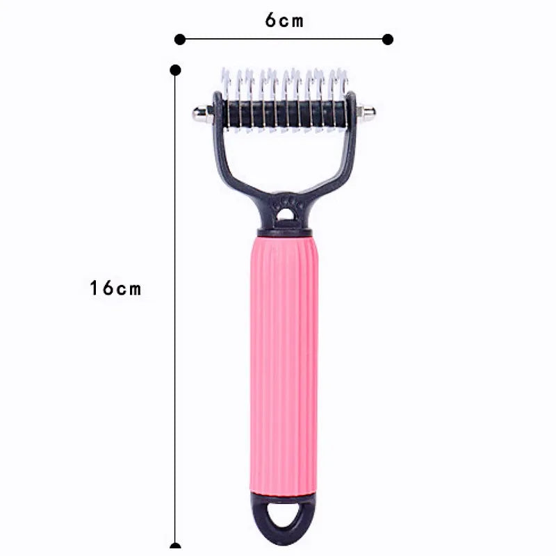 Dog Comb Knife Dogs Combs Double-sided Pet Hair Remover Stainless Steel Dog Brush for Hair Knot Cleaning Dogs Brush Pet Products