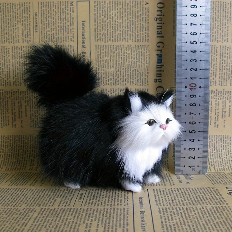 Soft Simulation Cat Plush Toys Stuffed Kitten Model Fake Cats Realist Animals for Birthday Valentine's Day Gift