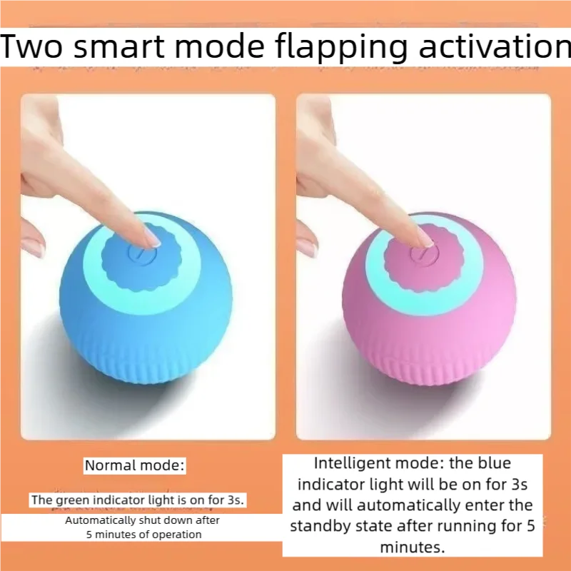 Cat Chasing Toy, Automatic Rolling Ball, Interactive Cat Toy, Suitable for Cat Training, Self-Moving Kitten Toy, for Indoor Play