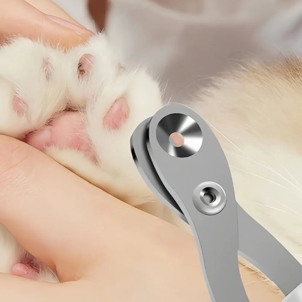 Cat Nail Scissors Circular Hole Pet Professional Stainless Steel Nail Clippers Toe Claw Trimmer Pet Grooming Supplies Products