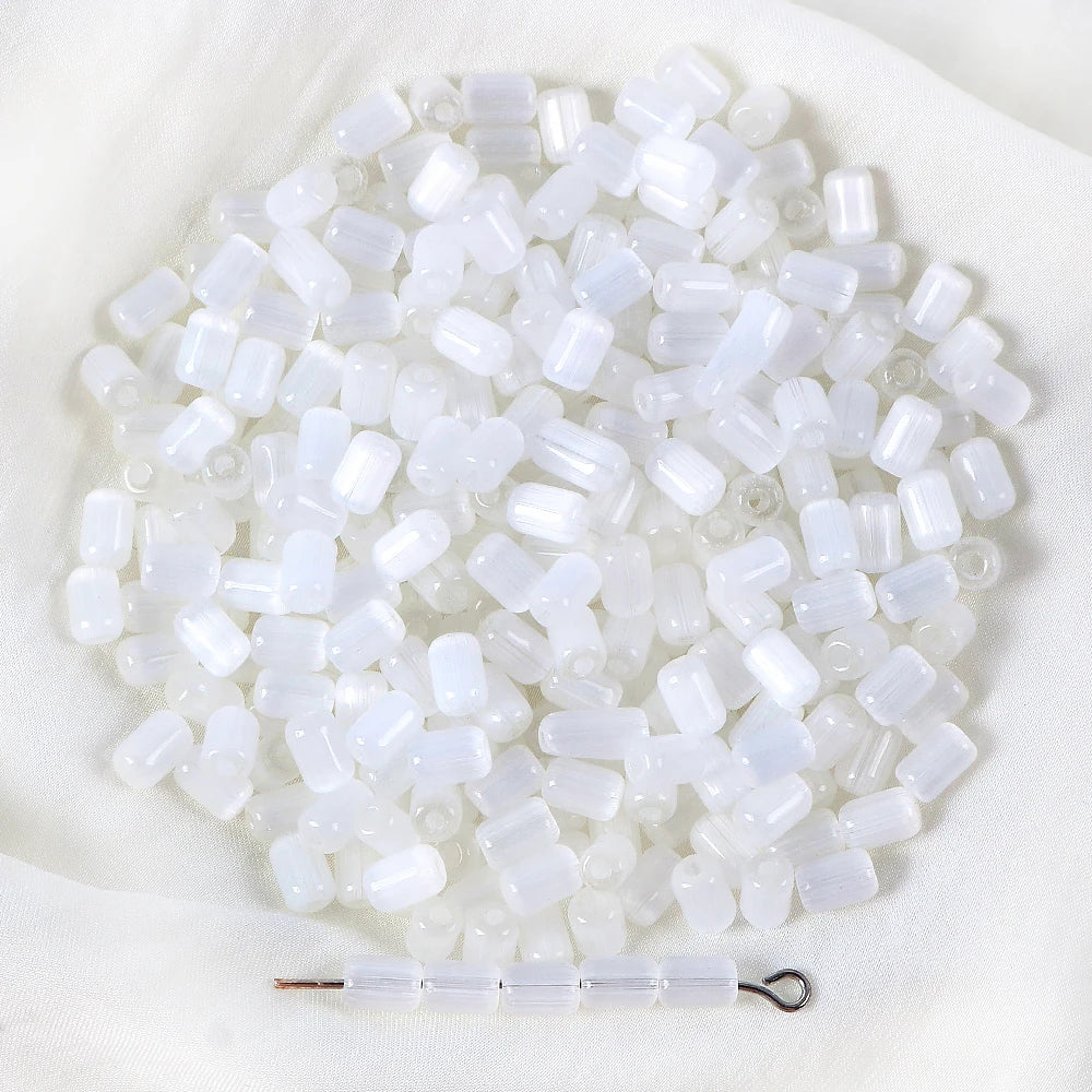 4x6mm Brushed Cat Eye Eye Brushed Jujube Bead  Glass Sewing Bead Handmade DIY Loose Bead Bracelet Necklace Accessories