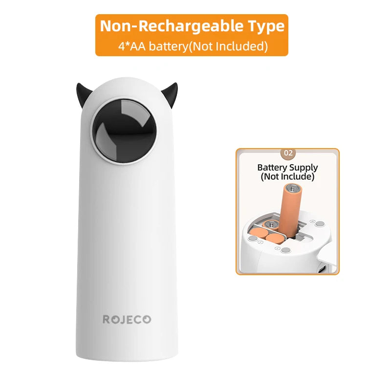 ROJECO Automatic Cat Toys Interactive Smart Teasing Pet LED Laser Indoor Cat Toy Accessories Handheld Electronic Cat Toy For Dog