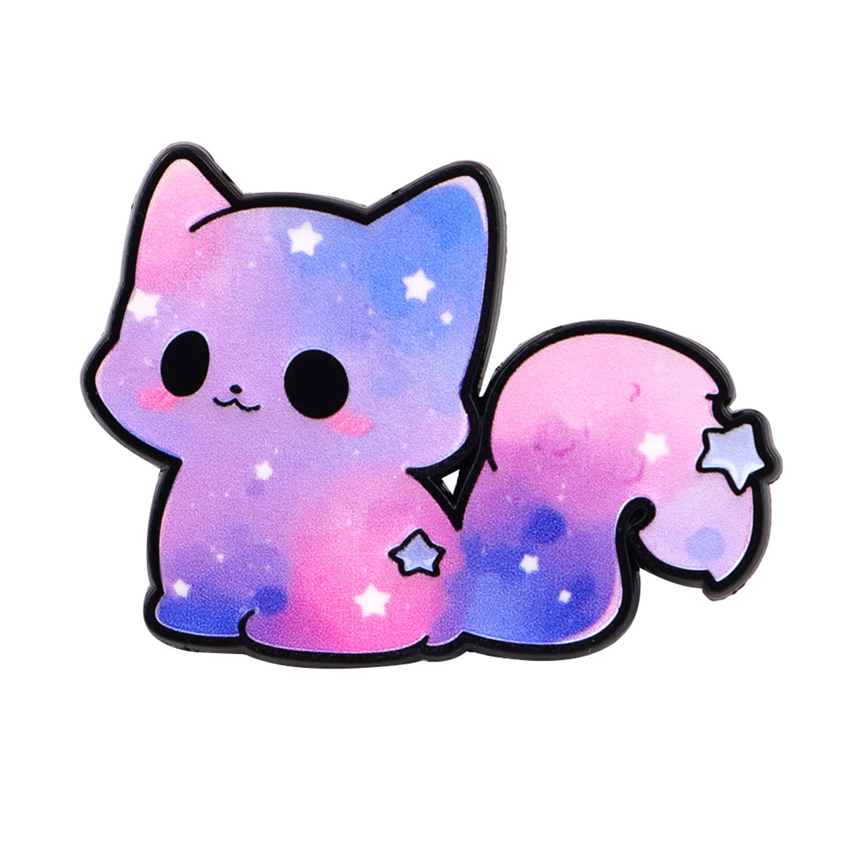 Cute Rainbow Galaxy Cat Enamel Pins Kawaii Cartoon Brooches Animal Lapel Badges Jewelry Gifts for Cat Lovers & Pride Accessories