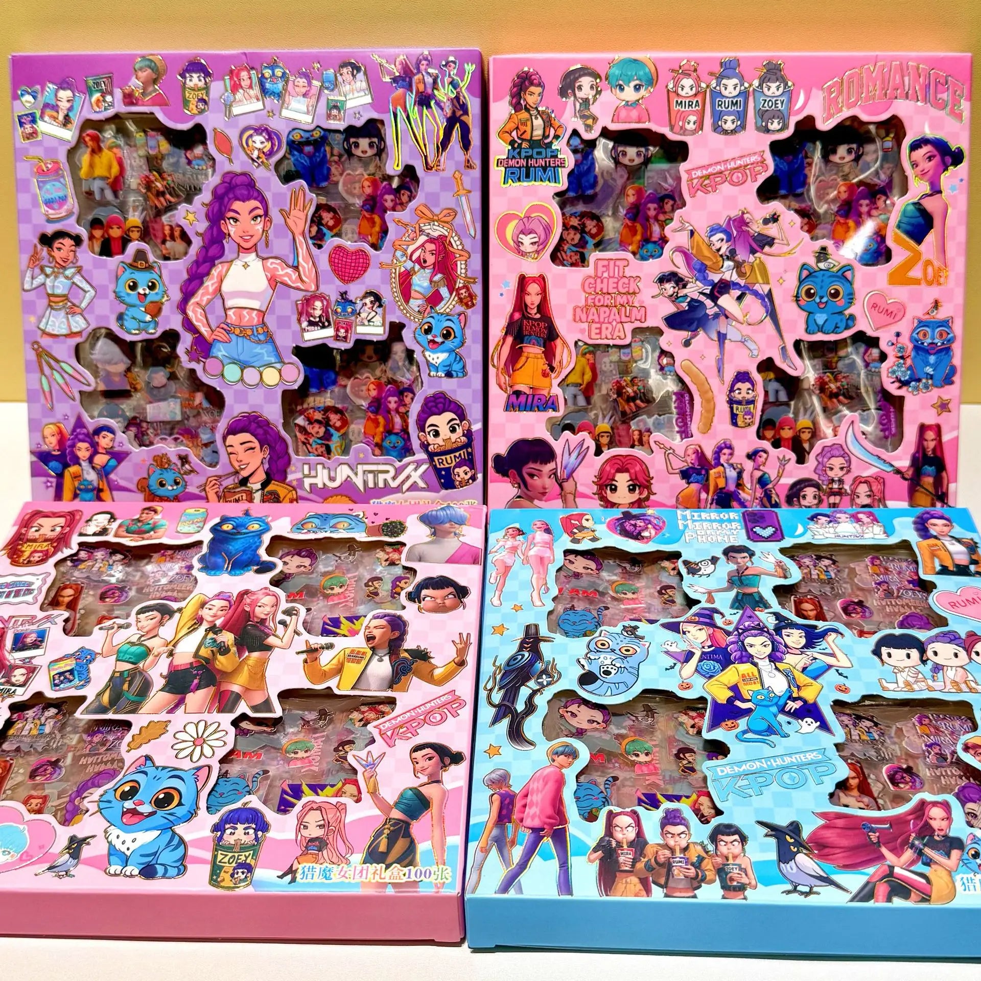 100pcs/set Cartoon Anime Stickers Rumi Mira Zoey Waterproof DIY Decorative Gifts for Guitar Notebook Luggage