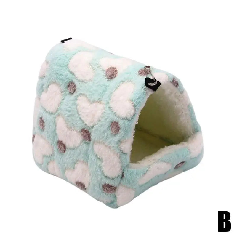 Plush Pet Hamster Nest for Birds House Warm Comfortable Winter Parrot Hammock Cave Cage Guinea Pig Nest Tent Pet Accessories