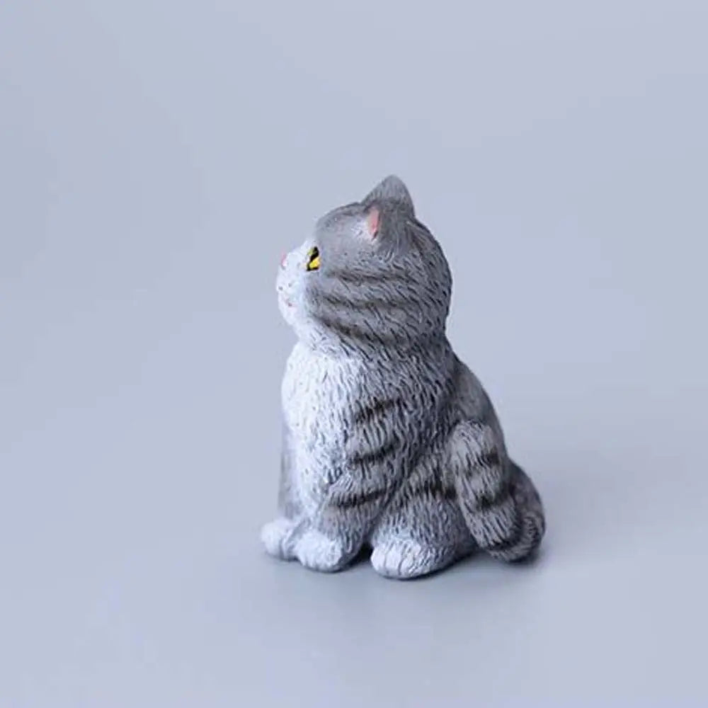 Children Gift Sitting Cat Ornament Simulation Cartoon Cat Pet Model Kitten Model Resin Cat Decoration Car Interior Decoration