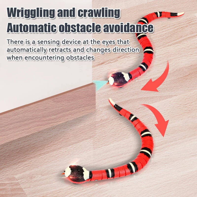 1PC Smart Sensing Cat Toys Interactive Automatic Eletronic Snake Cat Indoor Play Kitten Toy USB Rechargeable for Cats Kitten
