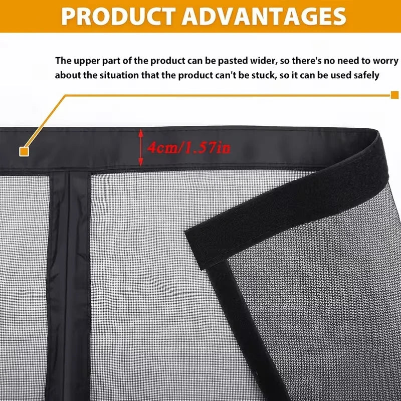 Magnetic Mosquito Screen Door, Thickened Diamond Screen Door Curtain Tear Resistant, Pet Friendly, Ventilated and Breathable