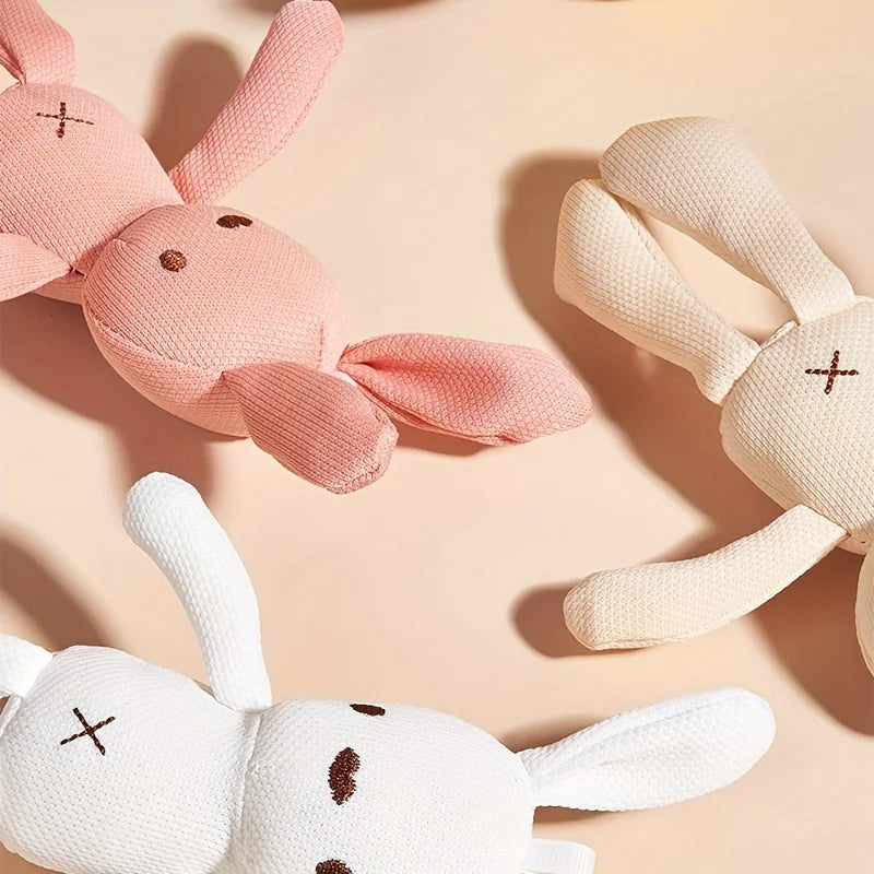 A Random Color Easter Cartoon Rabbit Pet Plush Toy with Dogs, Cats Interactive Play Valentine's Day, Party Birthday Gifts