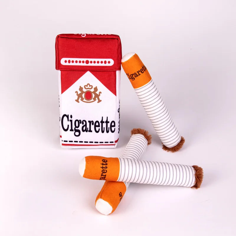 Simulated Cigarette Dog Toys Plush Dog Chew Toys Funny Interactive Sound Puppy Toy Creative Dog Squeak Toys Pet Products
