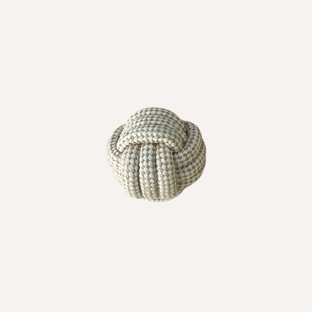 Tilley + Me Indestructible Hemp Rope Ball Toy - Sustainable and Non-Toxic Pet Toy