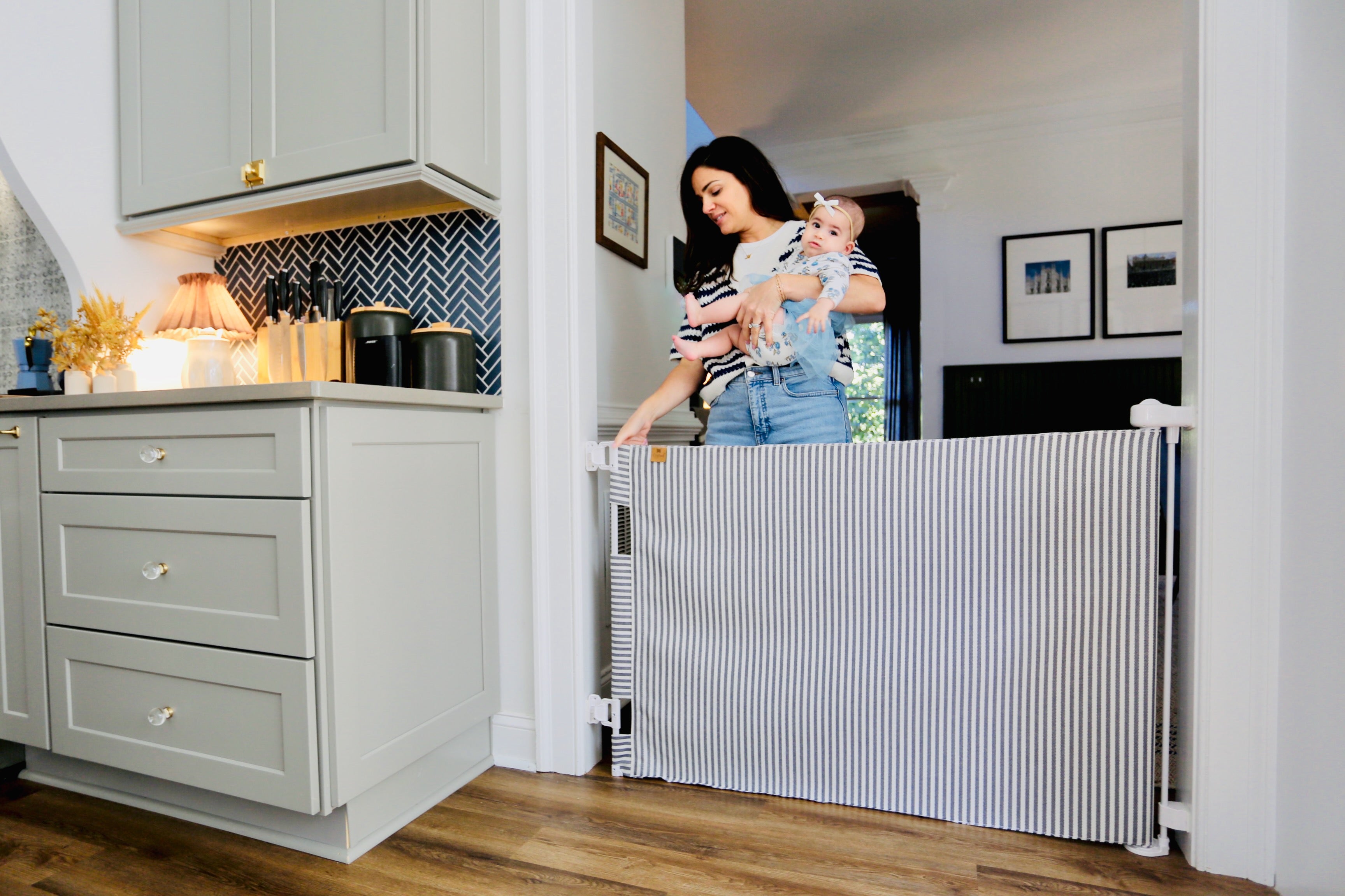 Milliken® Fabric Baby & Pet Safety Gate – Indoor/Outdoor, Durable & Stylish