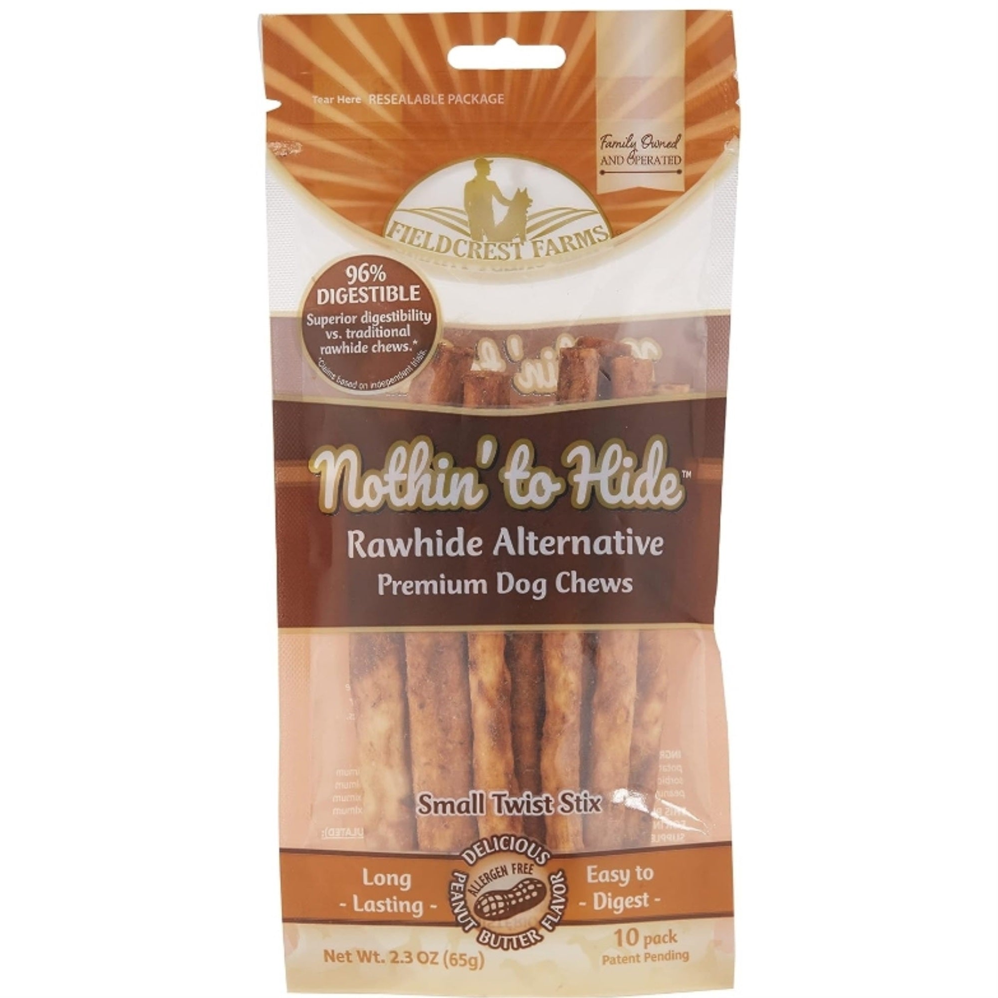 Fieldcrest Farms Nothin to Hide Peanut Butter Twist Stix Small