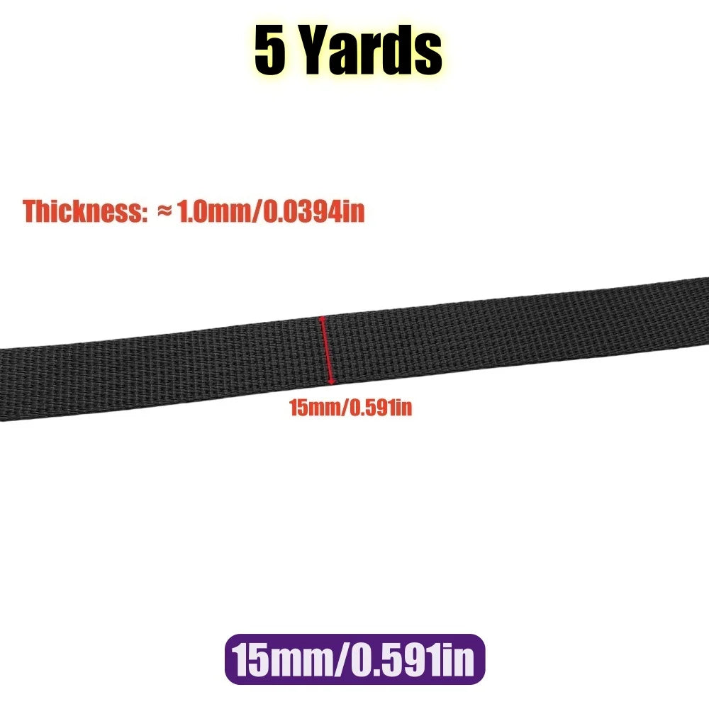 5 Yards 10-50mm Nylon Webbing Tape Backpack Strap Pet Collar Safety Belt Ribbon Band Bag Clothing DIY Sewing Accessories